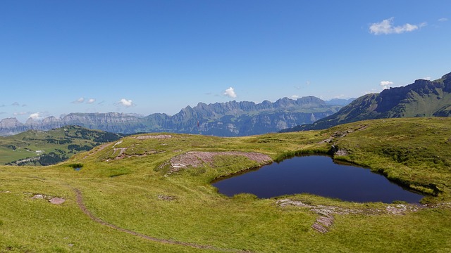 slovenské horské panoráma s turistickým chodníkom a zeleným lesom